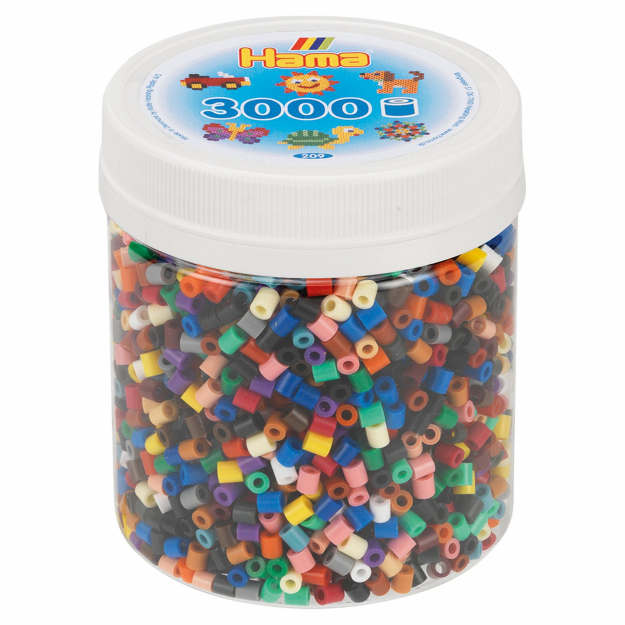 Hama® Bügelperlen Dose Volltonmix 3000 Perlen