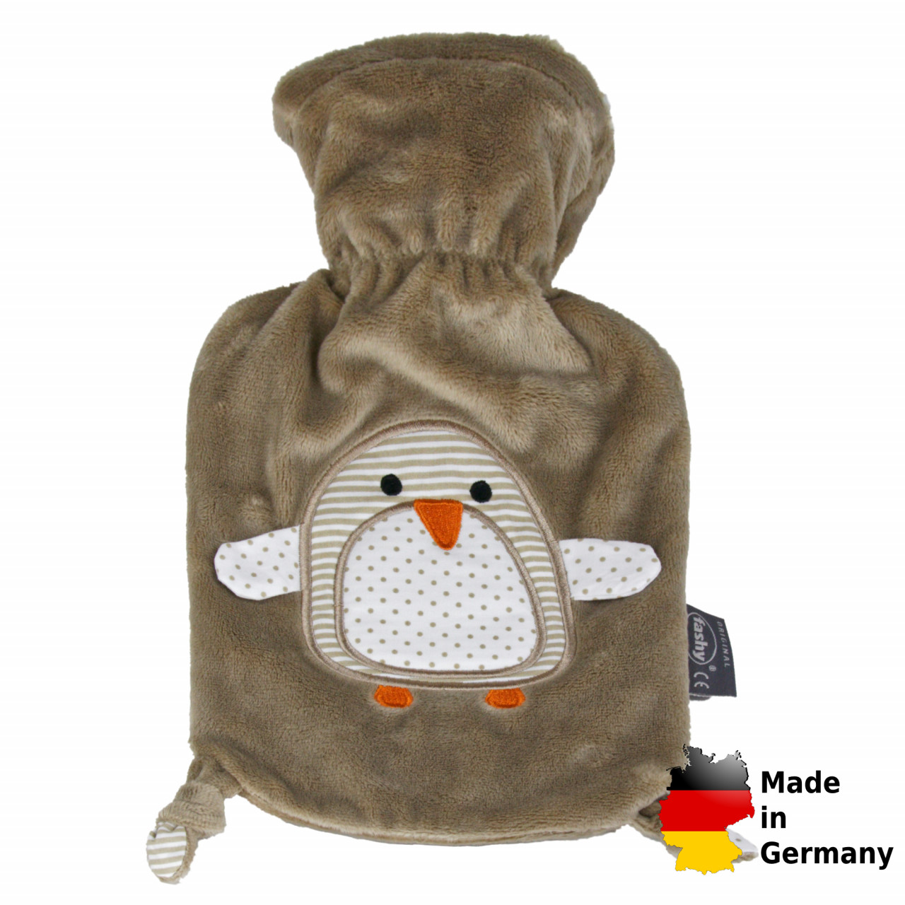 Fashy Wärmflasche Pinguin mit Flauschbezug 0,8L